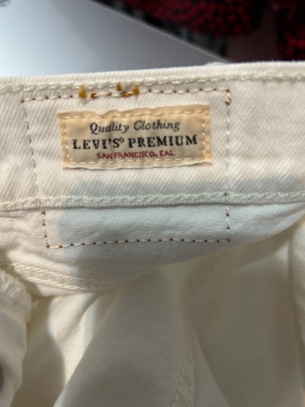 Levi's White Multi Button Straight Jeans Size W32/L28 - Picture 11 of 13